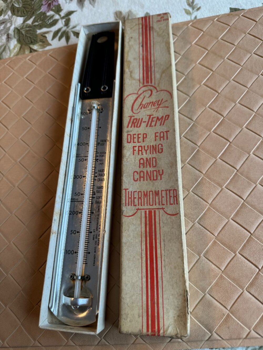 Vintage Chaney Tru-Temp Deep Fat Frying and Candy Thermometer